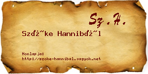 Szőke Hannibál névjegykártya